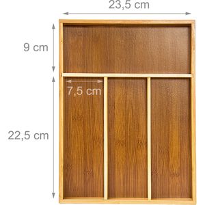 Produktbild für Besteckkasten Relaxdays 10018886 aus Bambus