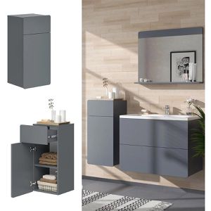 Produktbild für Bad-Hängeschrank Vicco Izan, grau