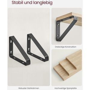 Produktbild für Wandregal Vasagle LWS033B11, eiche