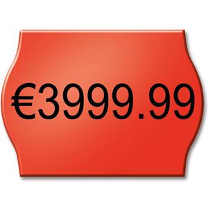 Produktbild für Preisetiketten METO 9506156, rot, 22 x 12 mm