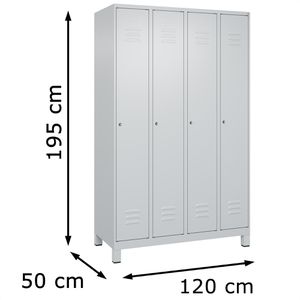 Produktbild für Spind CP-Möbel Classic PLUS, lichtgrau