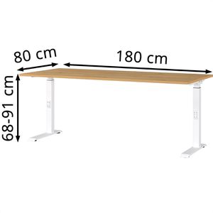 Produktbild für Schreibtisch Germania Mailand, 7912-552, eiche / weiß