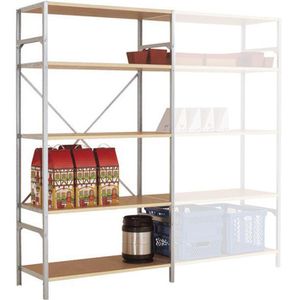 Produktbild für Schwerlastregal Manuflex RB1168, 6 Holzböden