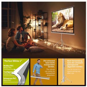 Produktbild für Beamer-Leinwand ESMART Economy EXS Stativ
