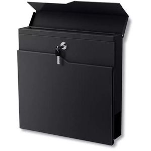 Produktbild für Briefkasten Metzler Hoffmann, schwarz, aus Stahl