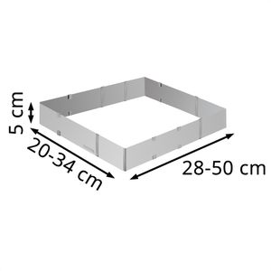 Produktbild für Backrahmen Tescoma DELICIA, mit Klemmung &amp; Teiler, Edelstahl