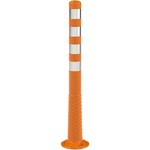 Produktbild für Absperrpfosten UvV Flex Premium 100, orange/weiß, Kunststoff
