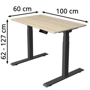Produktbild für Schreibtisch Kerkmann Move 1 stable, ahorn / anthrazit