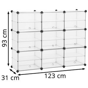 Produktbild für Schuhregal Songmics LPC502W, aus Kunststoff