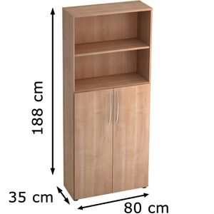 Produktbild für Kombischrank Hammerbacher Basic 4770, nussbaum