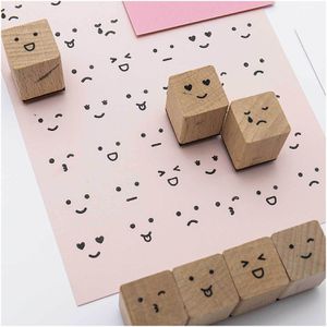 Produktbild für Motivstempel Rico-Design Paper Poetry Set Smile, aus Holz
