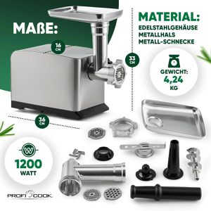 Produktbild für Fleischwolf Proficook PC-FW 1272