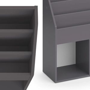 Produktbild für Bücherregal Vicco Luigi, grau