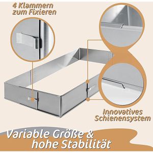 Produktbild für Backrahmen 4smile Premium, mit Klemmung, aus Edelstahl