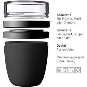Produktbild für Müslibecher Mepal Lunchpot Ellipse Nordic black