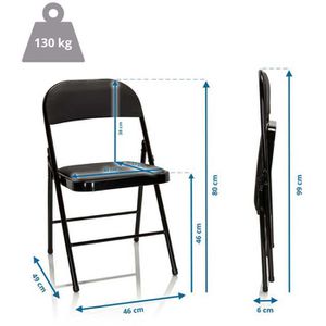 Produktbild für Klappstuhl hJh-OFFICE TUDELA, 803000, schwarz