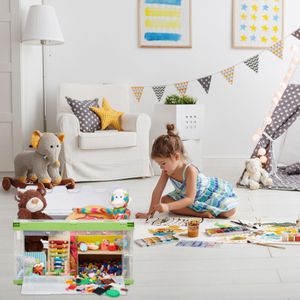 Produktbild für Klappbox Relaxdays transparent / grün, 60 Liter