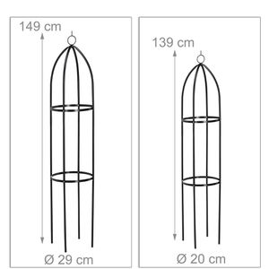 Produktbild für Rankgitter Relaxdays 10026098, schwarz