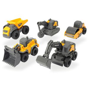 Dickie-Toys Baustellenfahrzeug Volvo Micro Workers, Set mit 5 Fahrzeugen