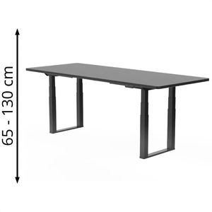 Produktbild für Schreibtisch FlexiSpot E7QB, schwarz / schwarz