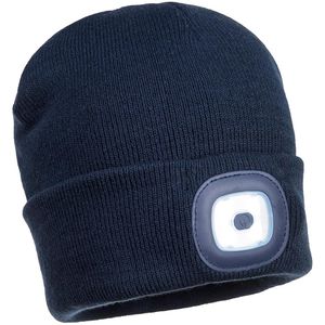 Wintermütze Portwest Beanie mit LED, B029, blau