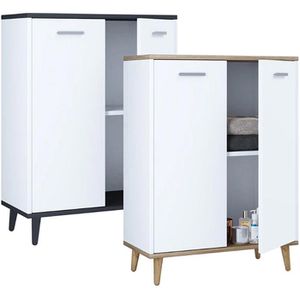 Produktbild für Kommode VCM Landos 917530, weiß / honig eiche