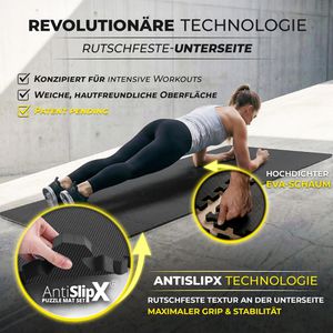 Produktbild für Bodenschutzmatte bemaxx AntislipX Puzzlematte, anthrazit