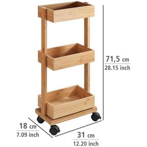 Produktbild für Badregal Wenko 24390100, aus Bambus, braun