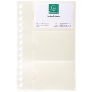 Visitenkartenhüllen Exacompta 85034E, 12,5 x 19 cm