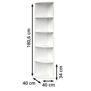 Produktbild für Bücherregal Vicco Ecki, weiß