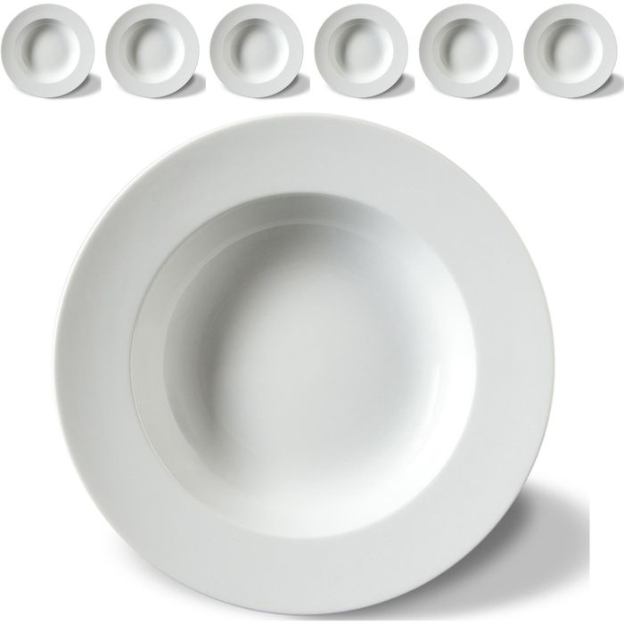 Böttcher-AG Teller Suppenteller, Porzellan, rund, AG – cm, 23 weiß, 6 Böttcher Ø Stück