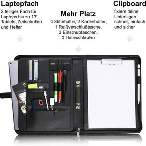 Produktbild für Schreibmappe Vebon Paris, grün, Kunstleder