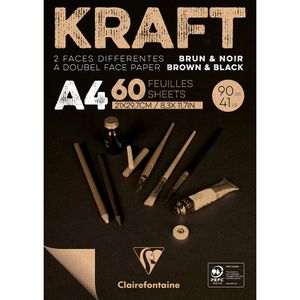 Produktbild für Kraftpapier Clairefontaine 975818C, schwarz/braun, A4