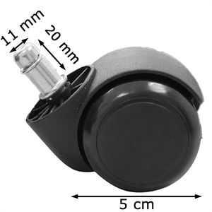 Produktbild für Stuhlrollen AMSTYLE SPM1.914, 5 Stück