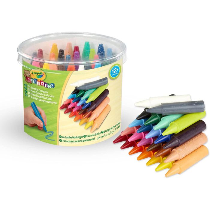 Crayola Wachsmalstifte Mini Kids Jumbo 02.0784, wasserfest, extra dick &  rund, in Box, 24 Stück – Böttcher AG