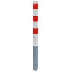 Produktbild für Absperrpfosten Schake 493FB+1, 1 Öse, rot/weiß, aus Metall