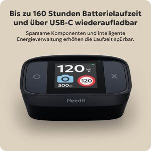 Produktbild für Blitzerwarner Needit Drive One Pro, 7610, mit Akku &amp; Display