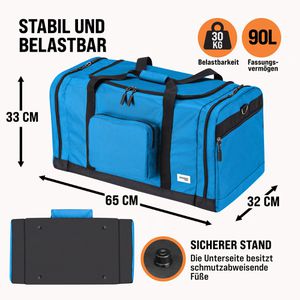 Produktbild für Reisetasche Monzana 104055, blau, 70 cm
