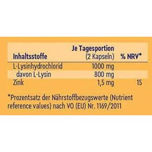 Produktbild für Lysin gloryfeel L-Lysin, 400 Kapseln