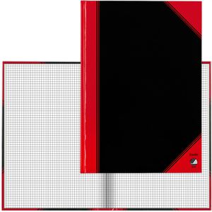 Notizbuch Bantex 100302815 Chinakladde, schwarz / rot, A4