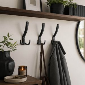 Produktbild für Garderobenhaken SO-TECH Jasmin, 118202, schwarz matt