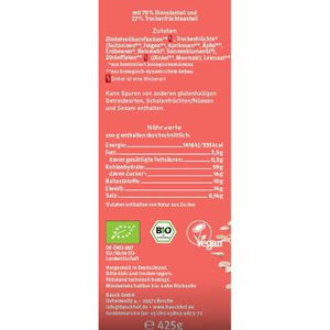 Produktbild für Müsli Bauckhof Dinkelmüzli Früchtezart demeter, BIO