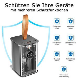 Produktbild für Powerbank LogiLink PA0307 transparent, 20000mAh