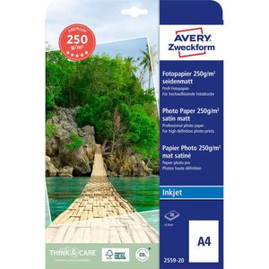 Fotopapier Zweckform 2559-20 Premium, für Inkjet, A4