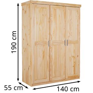 Produktbild für Kleiderschrank Inter-Link Pelle, kiefer