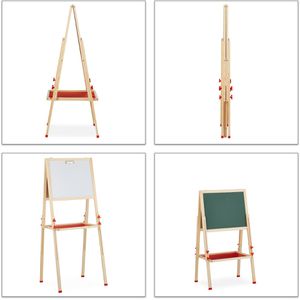 Produktbild für Kreidetafel Relaxdays mit Whiteboard, grün/weiß, magnetisch