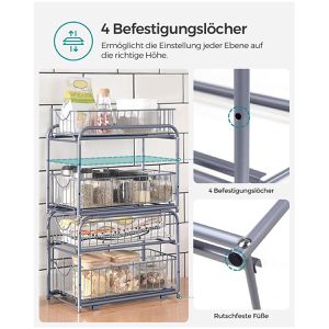 Produktbild für Küchenregal Songmics KCS017E01, silber