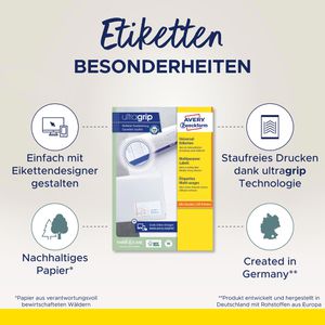 Produktbild für Universaletiketten Zweckform 6123, weiß
