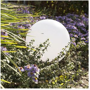 Produktbild für Wegeleuchte Heitronic Globo RGB, weiß, mit Solar