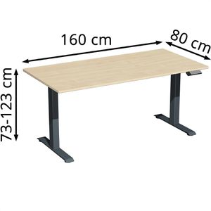 Produktbild für Schreibtisch Geramöbel Elevate Basic, ahorn / anthrazit